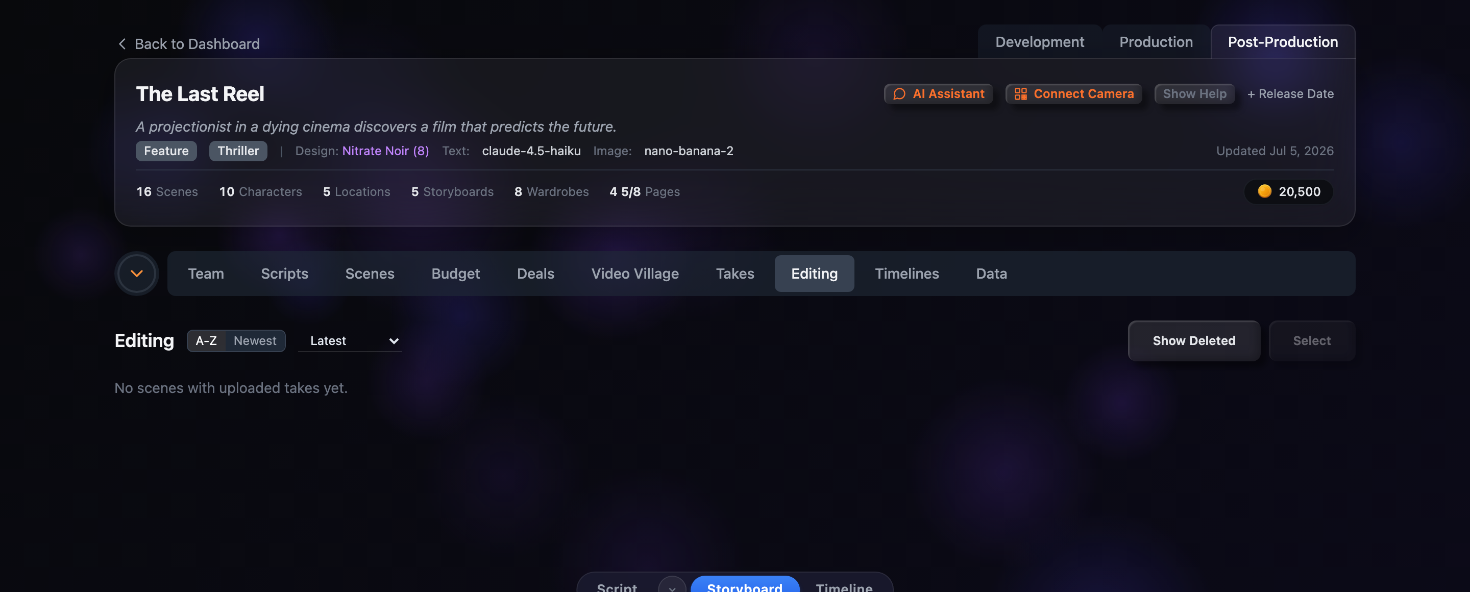 Editing & Timelines — screenshot 1 of 4